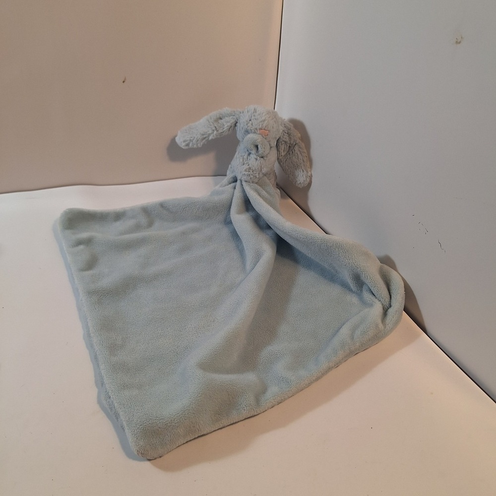 JELLYCAT London ~Blue Til Green Bunny Rabbit Security Blanket Lovey